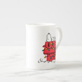 Erdnüsse | Hundehütte Snoopy mit Licht Porzellantasse (Vorderseite Rechts)
