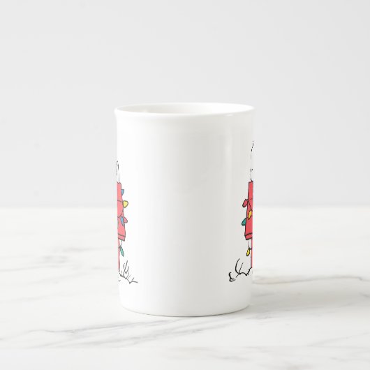 Erdnüsse | Hundehütte Snoopy mit Licht Porzellantasse (Vorderseite)