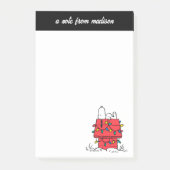 Erdnüsse | Hundehütte Snoopy mit Licht Post-it Klebezettel (Vorderseite)