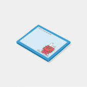 Erdnüsse | Hundehütte Snoopy mit Licht Post-it Klebezettel (angewinkelt)