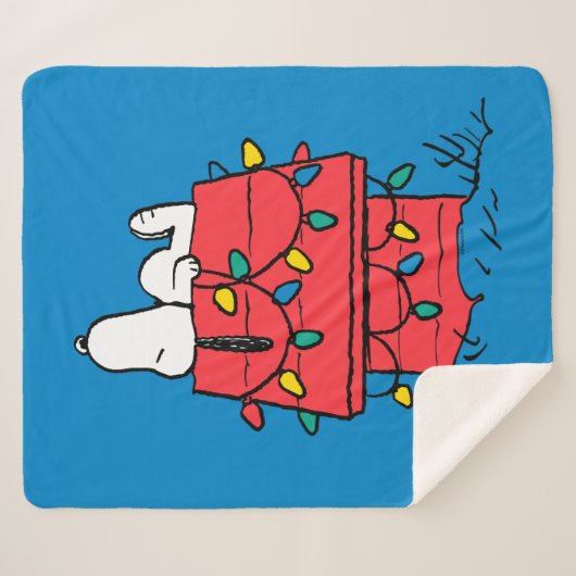 Erdnüsse | Hundehütte Snoopy mit Licht Sherpadecke (Vorderseite (Horizontal))