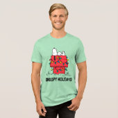 Erdnüsse | Hundehütte Snoopy mit Licht Tri-Blend Shirt (Vorderseite voll)