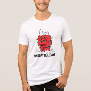Erdnüsse Hundehütte Snoopy mit Licht Tri-Blend Shirt
