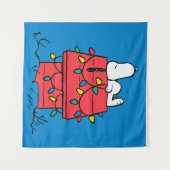 Erdnüsse | Hundehütte Snoopy mit Licht Wandteppich (Vorderseite (Horizontal))