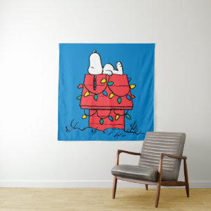 Erdnüsse Hundehütte Snoopy mit Licht Wandteppich
