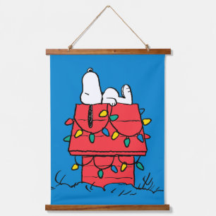 Erdnüsse Hundehütte Snoopy mit Licht Wandteppich Mit Holzrahmen