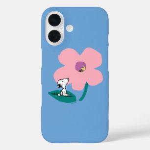 Erdnüsse Illustrierung der Naturrosa Blume iPhone 16 Hülle