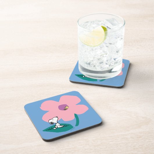 Erdnüsse | Illustrierung der Naturrosa Blume Getränkeuntersetzer (Rechte Seite)