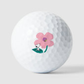 Erdnüsse | Illustrierung der Naturrosa Blume Golfball (Vorderseite)