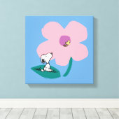 Erdnüsse | Illustrierung der Naturrosa Blume Leinwanddruck (Insitu (Holzboden))