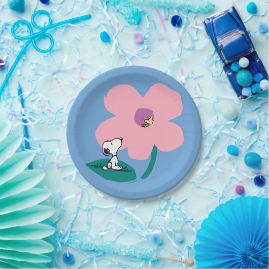 Erdnüsse | Illustrierung der Naturrosa Blume Pappteller (Party)