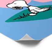 Erdnüsse | Illustrierung der Naturrosa Blume Poster (Ecke)