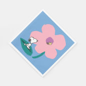 Erdnüsse | Illustrierung der Naturrosa Blume Serviette (Ecke)