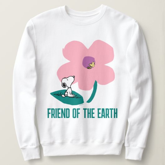 Erdnüsse | Illustrierung der Naturrosa Blume Sweatshirt (Design vorne)