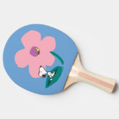 Erdnüsse | Illustrierung der Naturrosa Blume Tischtennis Schläger (Seitenansicht)