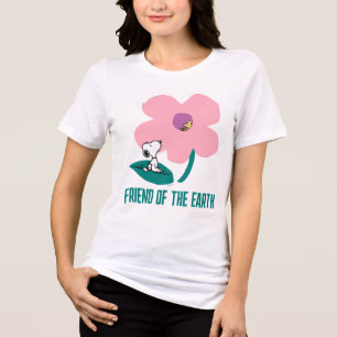 Erdnüsse Illustrierung der Naturrosa Blume Tri-Blend Shirt