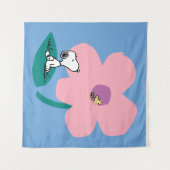 Erdnüsse | Illustrierung der Naturrosa Blume Wandteppich (Vorderseite (Horizontal))