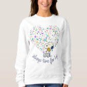 Erdnüsse im Blut | Snoopy Heart Sweatshirt (Vorderseite)