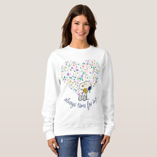 Erdnüsse im Blut | Snoopy Heart Sweatshirt (Vorne ganz)