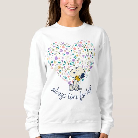 Erdnüsse im Blut | Snoopy Heart Sweatshirt (Vorderseite)