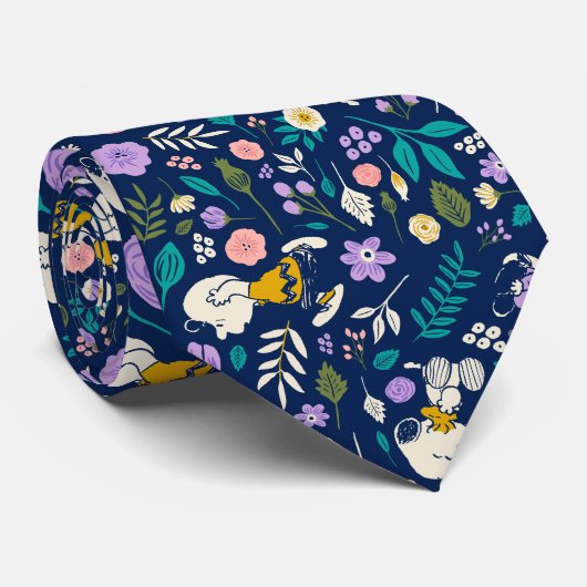 Erdnüsse im Blütenmuster Krawatte (Gerollt)