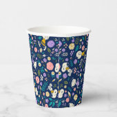 Erdnüsse im Blütenmuster Pappbecher (Rechts)