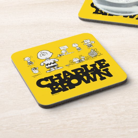 Erdnüsse | Immer Charlie Brown Getränkeuntersetzer (Linke Seite)