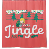 Erdnüsse | Jingle All The Way Duschvorhang (Vorderseite)
