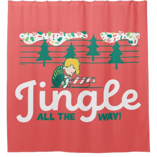 Erdnüsse | Jingle All The Way Duschvorhang (Vorderseite)