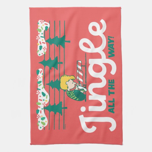 Erdnüsse | Jingle All The Way Geschirrtuch (Vertikal)