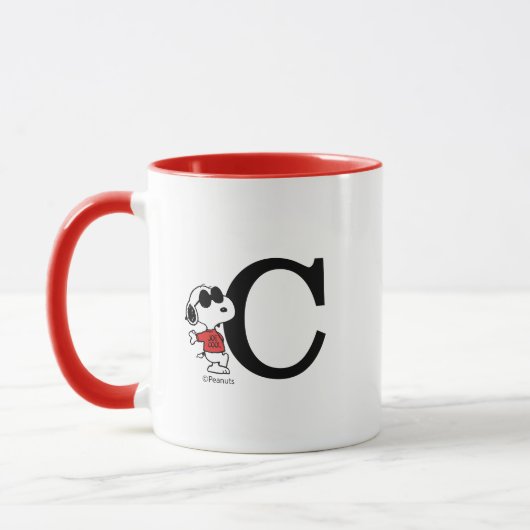Erdnüsse | "Joe Cool" Stehend | Monogramm C Tasse (Links)