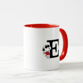 Erdnüsse | "Joe Cool" Stehend | Monogramm E Tasse (VorderseiteRechts)