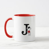 Erdnüsse | "Joe Cool" Stehend | Monogramm J Tasse (Links)