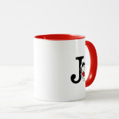 Erdnüsse | "Joe Cool" Stehend | Monogramm J Tasse (VorderseiteRechts)