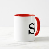 Erdnüsse | "Joe Cool" Stehend | Monogramm S Tasse (VorderseiteRechts)