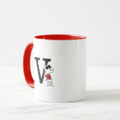 Erdnüsse | "Joe Cool" Stehend | Monogramm V Tasse (Vorderseite Links)