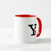 Erdnüsse | "Joe Cool" Stehend | Monogramm Y Tasse (VorderseiteRechts)