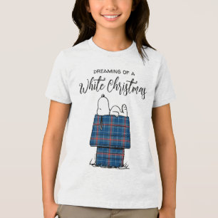 Erdnüsse Karierte Flannel Ferienhaus Hunde Snoop Tri-Blend Shirt
