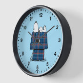 Erdnüsse | Karierte Flannel Ferienhaus Hunde Snoop Uhr (Winkel)