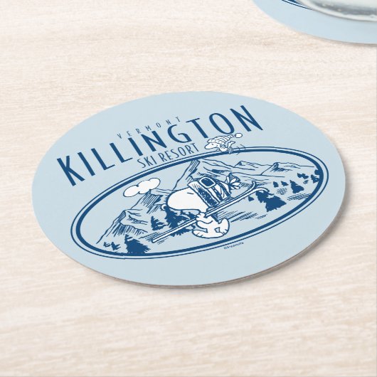 Erdnüsse | Killington Ski Resort Vermont Runder Pappuntersetzer (Angewinkelt)