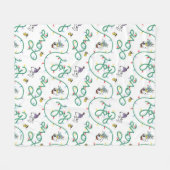 Erdnüsse | Leuchtendes Weihnachtsmuster für die Li Fleecedecke (Vorderseite (Horizontal))