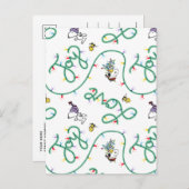 Erdnüsse | Leuchtendes Weihnachtsmuster für die Li Postkarte (Vorne/Hinten)