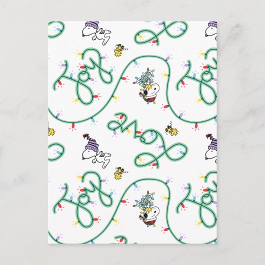 Erdnüsse | Leuchtendes Weihnachtsmuster für die Li Postkarte (Vorderseite)