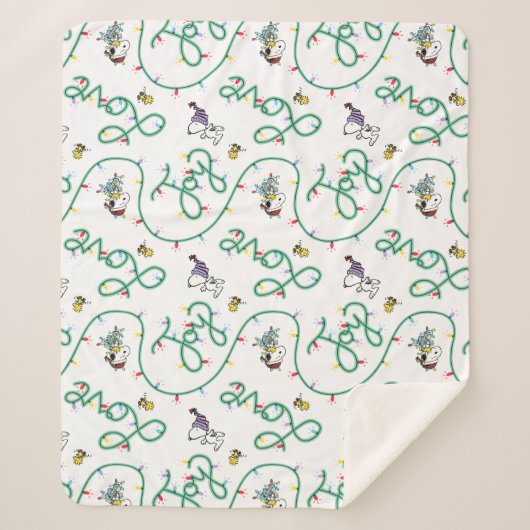 Erdnüsse | Leuchtendes Weihnachtsmuster für die Li Sherpadecke (Vorderseite)