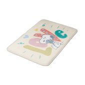 Erdnüsse | Liebe der Snoopy-Blume Badematte (Schrägansicht)