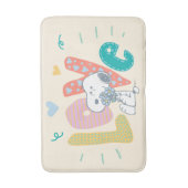 Erdnüsse | Liebe der Snoopy-Blume Badematte (Vorderseite Vertikal)