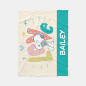 Erdnüsse | Liebe der Snoopy-Blume Fleecedecke (Vorderseite)