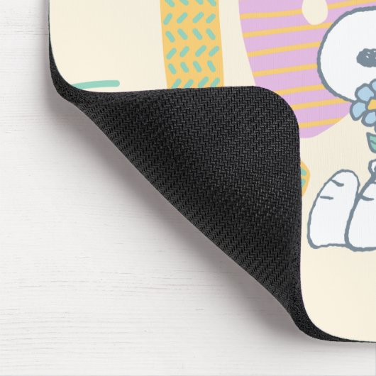 Erdnüsse | Liebe der Snoopy-Blume Mousepad (Ecke)