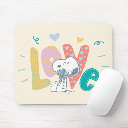 Erdnüsse | Liebe der Snoopy-Blume Mousepad (Mit Mouse)
