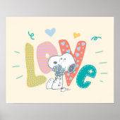 Erdnüsse | Liebe der Snoopy-Blume Poster (Vorne)